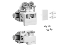 Комплект фурнітури для системи складних (розсувних) дверей Hettich WingLine L "medium" з нижньою направляючою, лівий, 12 кг, без функції самозакривання, білий