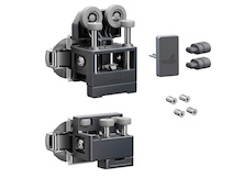 Комплект фурнітури для системи складних (розсувних) дверей Hettich WingLine L "medium" з нижньою направляючою, лівий, 12 кг, без функції самозакривання, антрацит