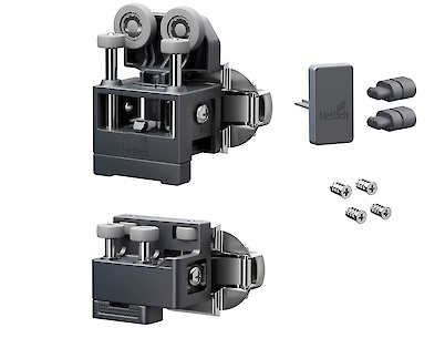 Комплект для системи складних(розсувних) дверей Hettich WingLine L medium з нижньою направляючою, правий, 12кг, без функції самозакривання, антрацит