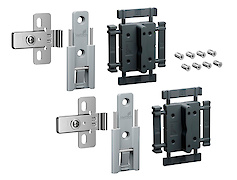 Комплект средних петель быстрого монтажа Hettich WingLine L с регулировкой, серый, 2 шт.