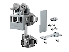 Комплект для системи складних/розсувних дверей Hettich WingLine L light без нижньої напрямної, правий, 12кг, з функцією самозакривання, сірий
