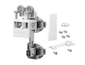 Комплект для системи складних/розсувних дверей Hettich WingLine L light без нижньої напрямної, правий, 12кг, з функцією самозакривання, білий
