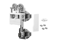 Комплект для системи складних/розсувних дверей Hettich WingLine L light без нижньої напрямної, правий, 12кг, без функції самозакривання білий