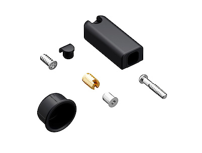 Механический фиксатор Hettich в закрытом положении для механизма Push to move, WingLine L, черний