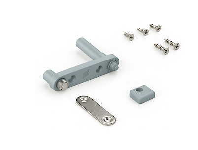 Магнитный фиксатор Hettich с Push to move, Wing Line L , серый