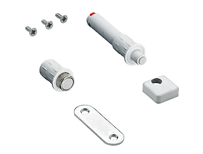 Комплект магнитных фиксаторов Hettich  в закрытом положении для механизма Push to move, белый