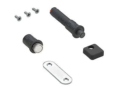 Комплект магнитных фиксаторов Hettich  в закрытом положении для механизма Push to move, антрацит