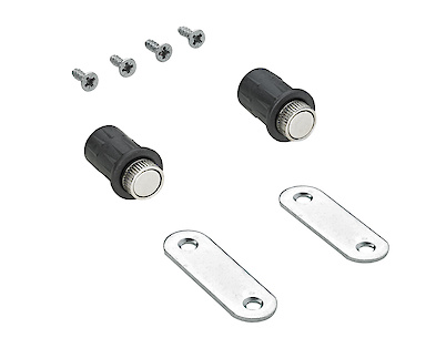 Магнитный фиксатор Hettich для механизма Pull to move, дизайн версия, под запрессовку, антрацит