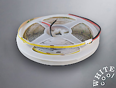 Світлодіодна стрічка (неізольована), COB 480L, 10W/м, 24V, 5мм, білий (5500 K)