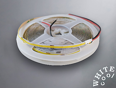 Светодиодная лента (неизолированная), COB 480L ,10W/м, 24V, 5мм, белый (5500 K)