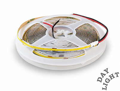 Світлодіодна стрічка (неізольована), COB 480L, 12W/м, 24V, 5мм, нейтральний білий (4300 K)