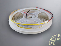 Світлодіодна стрічка (неізольована), COB 480L, 10W/м, 24V, 5мм, теплий білий (3000 K)