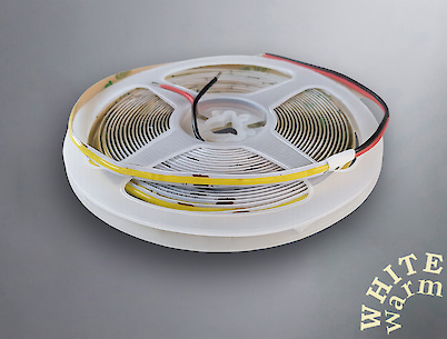 Светодиодная лента (неизолированная), COB 480L ,10W/м, 24V, 5мм, теплый белый (3000 K)