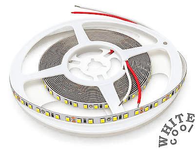 Світлодіодна стрічка (неізольована) SMD2835-120L, 24V, 13.5W/м, 8мм, білий (7000-7500K)