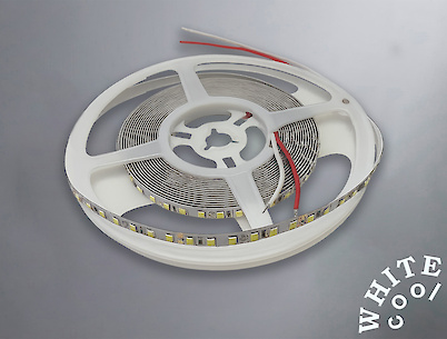 Светодиодная лента (неизолированная) SMD2835-120L, 24V, 13.5W/м,  8мм, белый (7000-7500K)