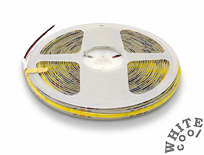 Світлодіодна стрічка (неізольована) COB-320L, 24V, 12W/м, 8мм, білий (6000-6500K), 10м