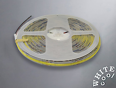 Світлодіодна стрічка (неізольована) COB-320L, 24V, 12W/м, 8мм, білий (6000-6500K), 10м