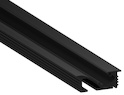 Алюмінієвий профіль під LED-стрічку, АЛ-141, з розсіювачем, врізний, L=2м, чорний
