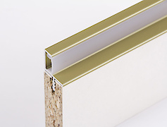 Профіль для фасадів без ручок (ФБР) в верхній модуль під LED-підсвічування золото