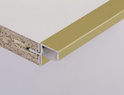 Профиль для фасадов без ручек (ФБР) в верхний модуль под LED-подсветку L=5950мм золото