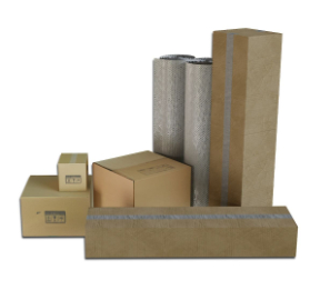 Упаковка пластика HPL (розмір 4,3х1,41) картон, повітряно бульбашкова плівка