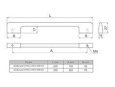 Ручка профильная Virno Lines 406/192 никель