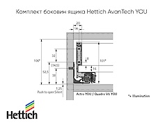 Комплект боковин ящика AvanTech YOU, h=101 L=450