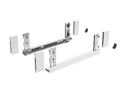 Комплект боковин ящика Hettich Inlay AvanTech YOU, ліва та права, висота 187мм, довжина 450мм, білий