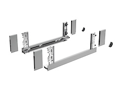 Комплект боковин ящика Hettich Inlay AvanTech YOU, ліва та права, висота 187мм, довжина 500мм, срібло