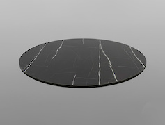 Столешница круглая D=60см из компакт плиты F206 ST9 Камень Пьетра Гриджиа черный, с фаской