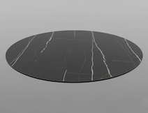 Столешница круглая D=100см из компакт плиты F206 ST9 Камень Пьетра Гриджиа черный, с фаской