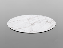 Столешница круглая D=60см из компакт плиты F800 ST9 Мрамор Хрусталь, с фаской
