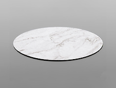 Столешница круглая D=60см из компакт плиты F800 ST9 Мрамор Хрусталь, с фаской