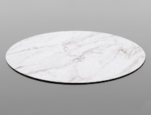 Столешница круглая D=100см из компакт плиты F800 ST9 Мрамор Хрусталь, с фаской