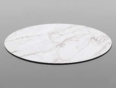 Стільниця кругла D=100см з компакт плити F800 ST9 Мармур Кришталь, з фаскою
