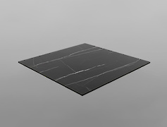 Столешница квадратная 60х60см из компакт плиты F206 ST9 Камень Пьетра Гриджиа черный, с фаской