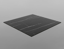 Столешница квадратная 100х100см из компакт плиты F206 ST9 Камень Пьетра Гриджиа черный, с фаской