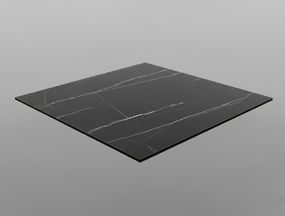 Стільниця квадратна 100х100см з компакт плити F206 ST9 Камінь П'єтра Гріджіа чорний, з фаскою