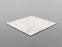 Столешница квадратная 100х100см из компакт плиты F800 ST9 Мрамор Хрусталь, с фаской