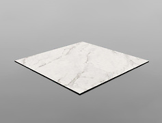 Столешница квадратная 100х100см из компакт плиты F800 ST9 Мрамор Хрусталь, с фаской