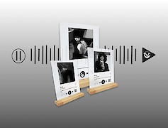 Музичний постер на склі А4