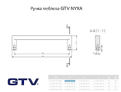 ручка GTV NYXA L-138 мм, золото матовое ( UZ-NYXA-128-18)