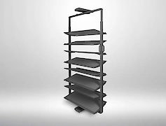 Поворотна полиця GTV для взуття, 8 полиць, 1330-1480, антрацит