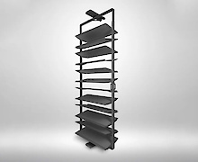 полиця GTV ELITE для взуття, 12 полиць, 1890-2040мм, антрацит