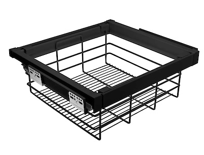 Кошик-шухляда з дроту Elite GTV 800 мм з дотягувачем, чорний