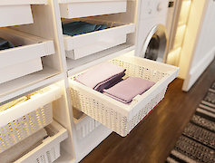 Кошик із ротанга ELITE GTV 600мм, з доводчиком, білий