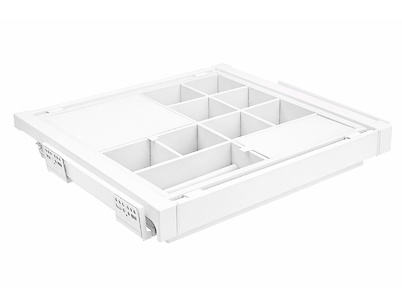 Полиця з органайзером Elite GTV 600мм з дотягувачем, білий