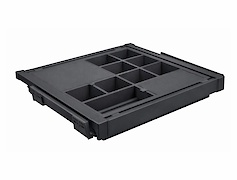 Полиця з органайзером Elite GTV 700мм з дотягувачем, антрацит