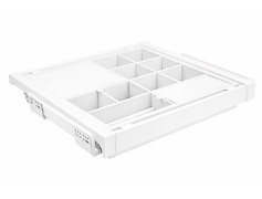 Полиця з органайзером Elite GTV 900мм з дотягувачем, білий