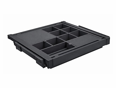 Полиця з органайзером Elite GTV 900мм з дотягувачем, антрацит